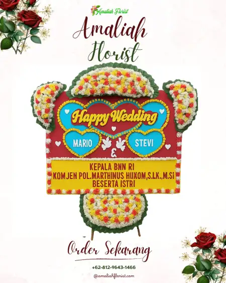 Papan Bunga Pernikahan Legokulon